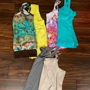 6 tank tops XL multiple brands all used